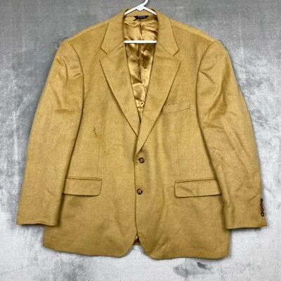 Blazer Bill Blass Para Hombres 48L Cabello Camel Beige Tostado Abrigo Deportivo Chaqueta 2 Botones Mancha Foto 1 de 4