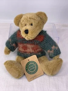 Vintage Boyd's Bear 8” Teddy Bear Wool Sweater The Archive Collection Bendable - Picture 1 of 9