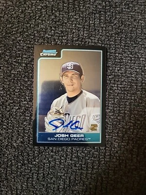 2006 Bowman Chrome Baseball Josh Geer Prospect Autograph SC9889 - Image 1 of 2