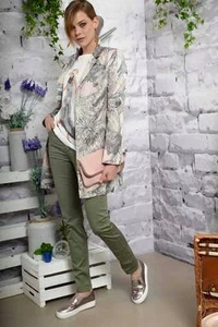 Edas cappottino spolverino giacca lunga Jirobai fiori soprabito donna trench - Imagen 1 de 2