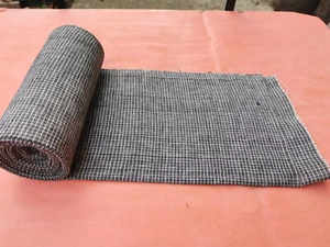 ANTIKE ALTE WEISSE HAUSGESPONNENE STOFFROLLE MEHR ALS 5 YARDS HAUSGESPONNENE BAUMWOLLE - Bild 1 von 14