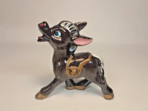 Vintage Tilso Redware Clay Handpainted Donkey Figurine Made In Japan 4" - Picture 1 of 11