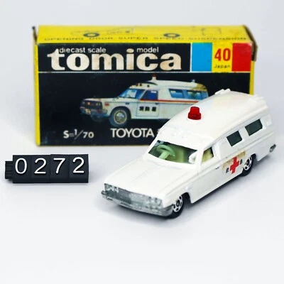 Nuevo Tomica 40 Toyota Ambulancia Escala 1/70 Hecho en Japón Tomy Diecast Caja Negra Foto 1 de 4