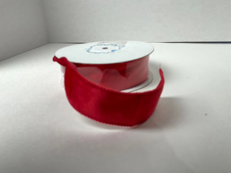 Wired Burton and Burton Red Velvet Ribbon   1 1/2 Inches Wide in a 20 Yard Spool - Image 1 of 1