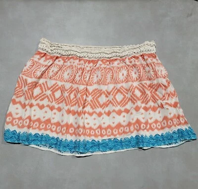 FALDA MUJER AMERICAN EAGLE OUTFITTERS TALLA GRANDE RAYÓN CINTURA ELÁSTICA ACAMPANADA Foto 1 de 4