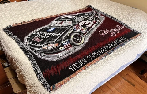 DALE EARNHARDT SR TATESTRY BLANKET THE INTIMIDATOR 3 THE NORTHWEST CO 44 x 54 Cover