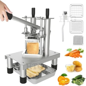 Tragbarer kommerzieller Edelstahl Pommes Frites Schneider Kartoffelschneider Hobel Neu - Bild 1 von 4