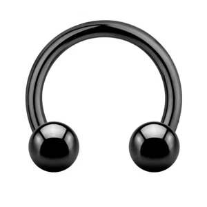 Treuheld® - 1,0 mm Piercing Hufeisen - CBR - Stahl - Schwarz (4558v) - Picture 1 of 20