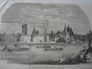 Gravure 1859 - Le Chateau de Laxenbourg - Picture 1 of 1