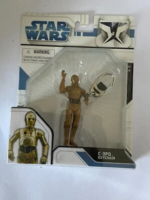STAR WARS CLONE WARS Basic Fun Series I : C-3PO KEYCHAIN - NEW - Image 1 of 2
