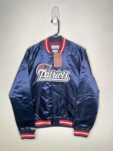 Mitchell & Ness New England Patriots Satin Bomber Jacket Boys Size XL 18-20 - Picture 1 of 4