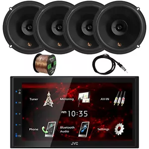 JVC In-Dash 6.8" Touchscreen USB Car Radio, 4x 6.5" 150W Speakers, Antenna, Wire - Picture 1 of 6