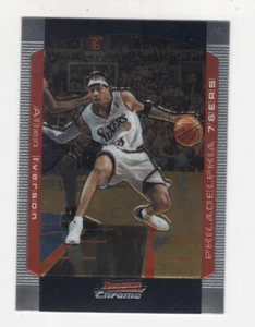 2004-05 BOWMAN CHROME BASKETBALL ALLEN IVERSON PHILADELPHIA 76ERS #33 - Picture 1 of 2