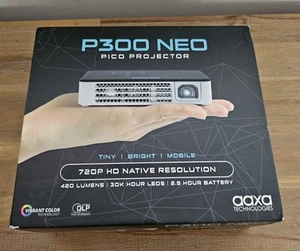 AAXA P300 NEO 720p HD Pico Projector, 420 LED Lumens, 150-Min Battery, USB, HDMI - Picture 1 of 6