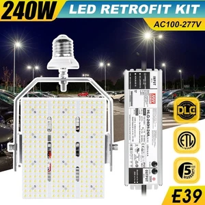 240W LED Shoebox Retrofit Kits Outdoor Parking Lot Stadium Tennis Court Lighting - Picture 1 of 9