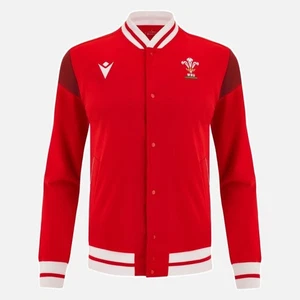 RUGBY WALES – SWEATSHIRT ANTHEM WITH ZIP - MACRON - Season 2023/24 - Picture 1 of 3