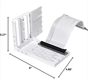 Lian Li Universal 4 Slots Vertical GPU Kit with Gen 4 Riser VG4-4W White Ful/Mid - Afbeelding 1 van 8