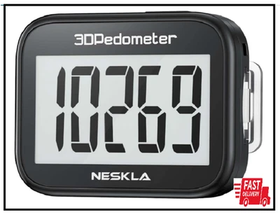 NESKLA 3D Podómetro para Caminar, Contador de Pasos Simple con Colores Surtidos Foto 1 de 2