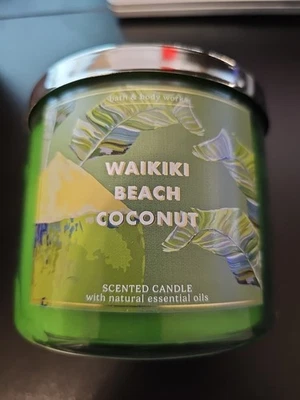 VERANO~WAIKIKI PLAYA COCO~3 VELAS MECHAS~Bath Body Works~¡ENVÍO GRATUITO! Foto 1 de 3