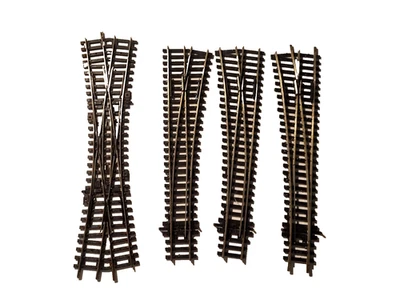 PECO/PIKO 3 x MEDIUM RADIUS POINTS and 1 x DOUBLE SLIP HO/00 SCALE (UNBOXED) - Image 1 of 4