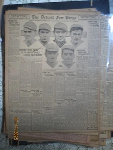 Baseball Ty Cobb Newspaper 21 REPORT COBB IS STABBED BADLY CAUSE EXCITEMENT - Imagen 1 de 1