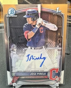 Jose Pirela 2025 Bowman Chrome 1st Prospect Auto #CPA-JP Cleveland Guardians - Picture 1 of 2
