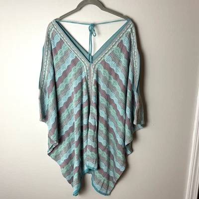 NEW Ashley Stewart Women's Knit Sweater Poncho Top Plus Size 22 24 Made in USA - Image 1 of 4