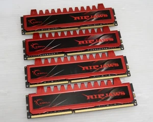16GB (4x4GB) DDR3, PC3-12800, 1600MHz, 1.5V, G.SKILL RIPJAWS, RED, WORKING - Picture 1 of 3
