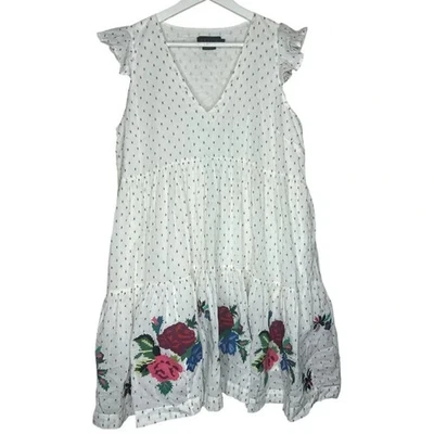 HATCH Hatch Maternity Floral Embroidered White Dress Boho Chic Size 1 (2-4) - Image 1 of 4