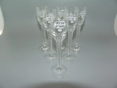 •●♥ 6 x AALBORG Akvavit Schnapsglas Stilgläser Glas - Klarglas - Höhe 16 cm - Bild 1 von 2