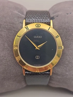 Gucci 3001M 33mm Black Dial Swiss Quartz Mens Wristwatch - image 1 of 4