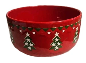 Servizio piatti alberi di Natale Waechtersbach rosso scuro 7x 4” Made in Germany #2 - Foto 1 di 4