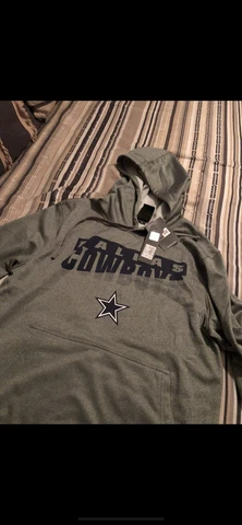 Dallas Cowboys Sweater Adult XL Gray NFL Football New Era Hoodie Mens NEW Cover