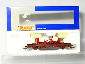 Roco 46306 AC H0 Rungenwagen der DB beladen mit 2 Rundballenpressen OVP - Bild 1 von 7