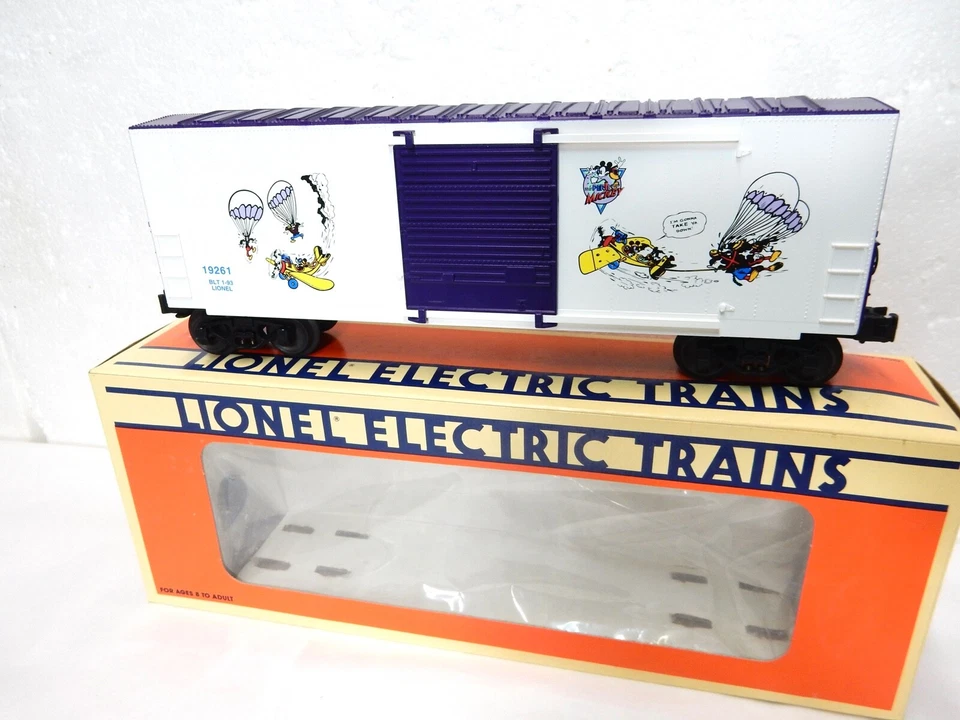 Lionel 6-19261 Perils of Mickey  Hi-Cube Boxcar  -for O gauge train op- ln wBox! - Image 1 of 4