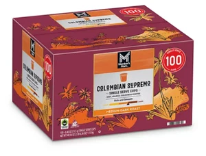Member's Mark Colombian Supremo Coffee Medium Dark Roast K-Cup 40.56 oz *100 ct - Picture 1 of 4
