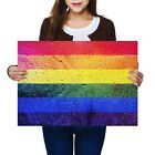 A2 - Water Droplet Gay Pride Flag Poster 59.4X42cm280gsm #14527