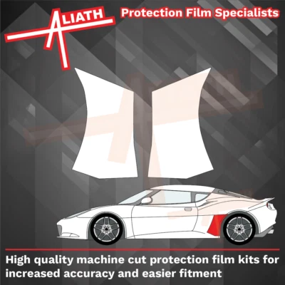 Se adapta a Lotus Evora 09-22 arcos traseros CLARO protector de astillas de piedra película de protección de pintura - Imagen 1 de 3