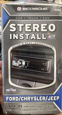 Scosche FCJ2076 Stereo Install Kit for Ford/Chrysler/Jeep 1974-01 Brand new - Image 1 of 4