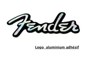 Mini Platte Logo Fender Verstärker - 51x18mm - Metall - Selbstklebend - Bild 1 von 3