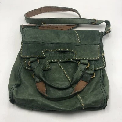 Bolso Bandolera Mensajero Lucky Brand Abbey Road Cuero Cordero Verde. Foto 1 de 4
