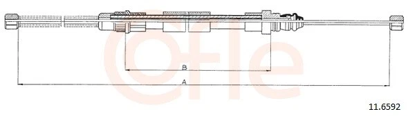 COFLE Cable de Freno de Mano Trasero Izquierda Derecha Apto para Renault 19 II - Imagen 1 de 2