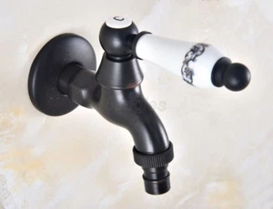 Oil Rubbed Bronze Ceramic Handle Washing Machine Faucet /Garden Water Tap 8av344 - Picture 1 of 6