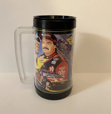 Vtg Ernie Irvan 28 insulated Plastic mug Stein 16oz Nascar  Made USA Cover