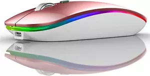 Bluetooth Maus Kabellose LED Funkmaus Wiederaufladbar Leise Wireless USB C310 - Bild 1 von 7