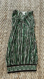 Max Studio Green Striped Jersey Dress   XS - Picture 1 of 12