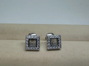 Pendientes CHOPARD Happy Diamond Icon oro blanco de 18 quilates diamantes 83/2896-20 - Imagen 1 de 3