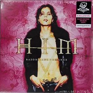 HIM Razorblade Romance SEALED Newbury limited LP Black on Pink on Blue Vinyl - Picture 1 of 1
