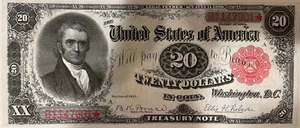 Reproduction 1891 Treasury Note Currency Marshall Chief Justice USA Read - Picture 1 of 4