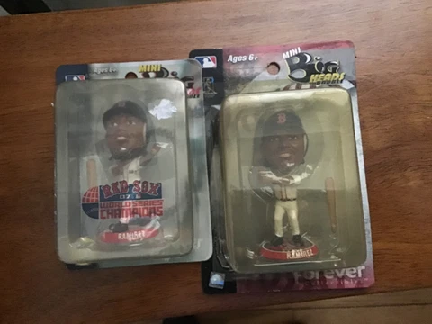 Forever MLB Lot of 2 Boston Red Sox #24 Manny Ramirez Mini Big Heads Bobble “New Cover